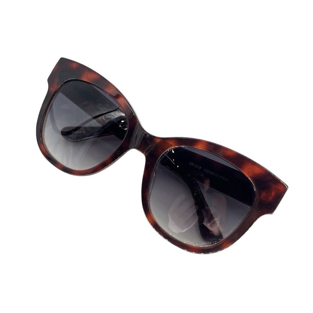 Foster Grant Women’s Oversized Sunglasses Brown Glitter Tortoise Square SR1218